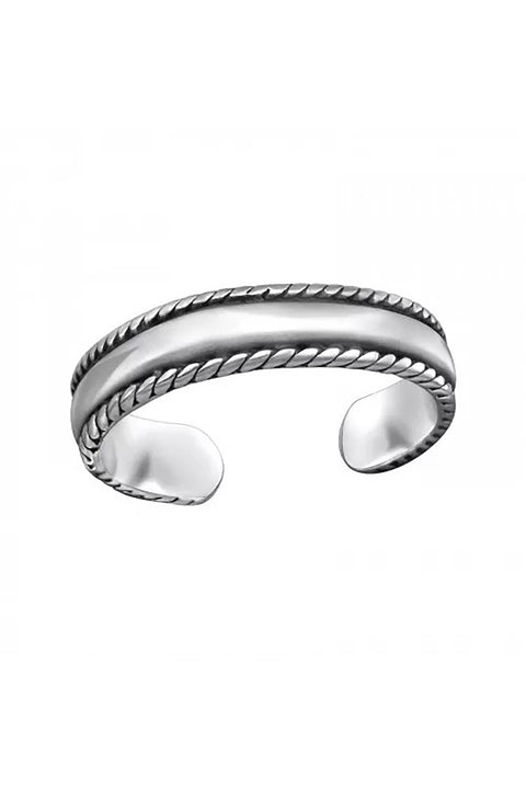 Sterling Silver Band Adjustable Toe Ring - SS