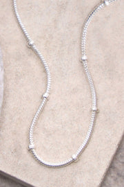 Silver Plated 1mm Bead Chain - SP