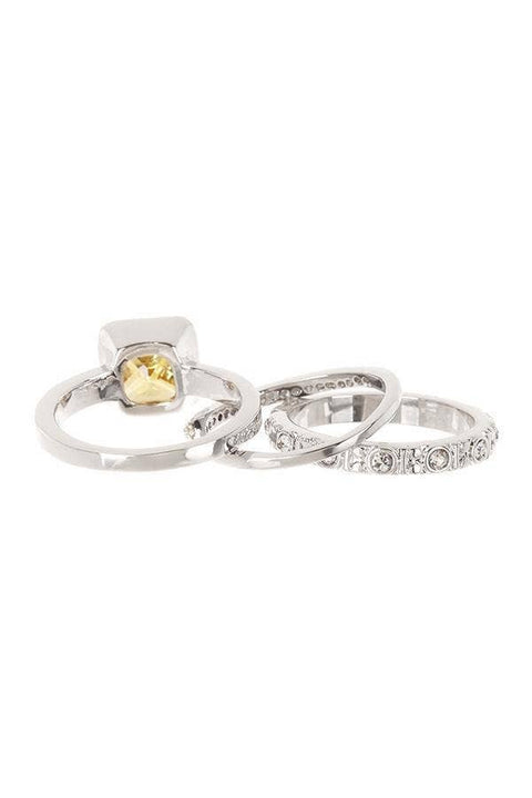 CZ Stack Ring Set - SF