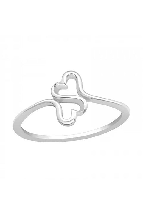 Sterling Silver Double Heart Ring - SS