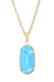 Turquoise Quartz Casey Pendant Necklace - GF