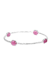 Pink Cat's Eye Station Bracelet - SF