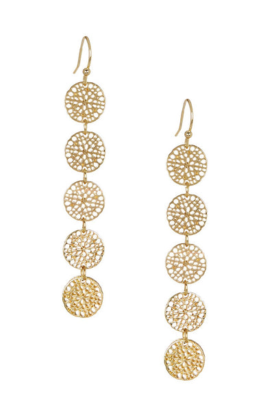 Filigree Disc Earrings In Gold - GF