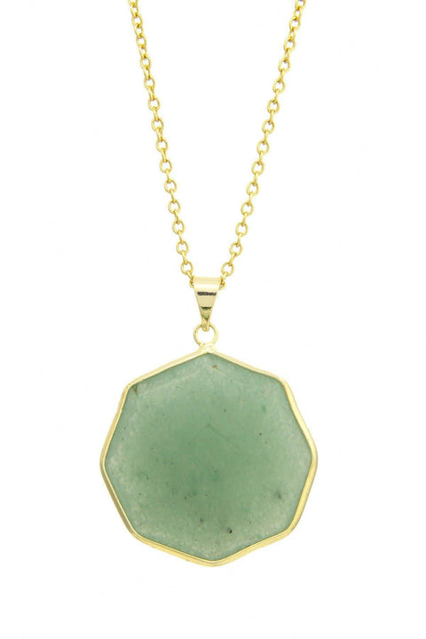 Green Aventurine Octagon Necklace - GF