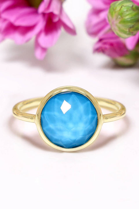 Turquoise Quartz Lollipop Ring - GF