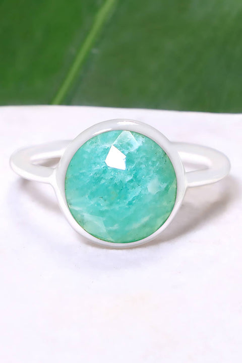 Amazonite Round Ring - SF