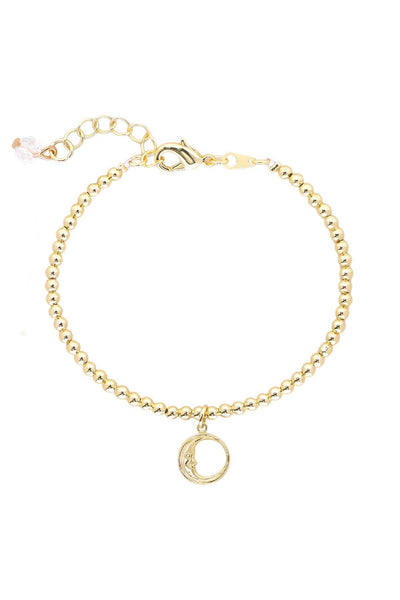 Moon Charm Beaded Bracelet - GF