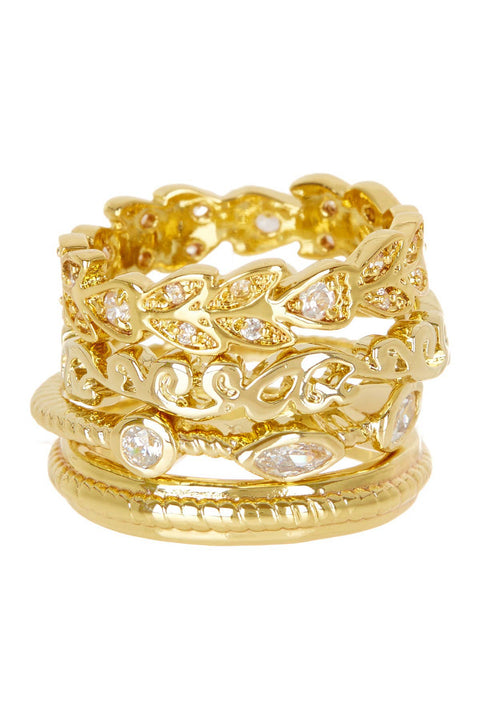 CZ Stack Ring Set - GF