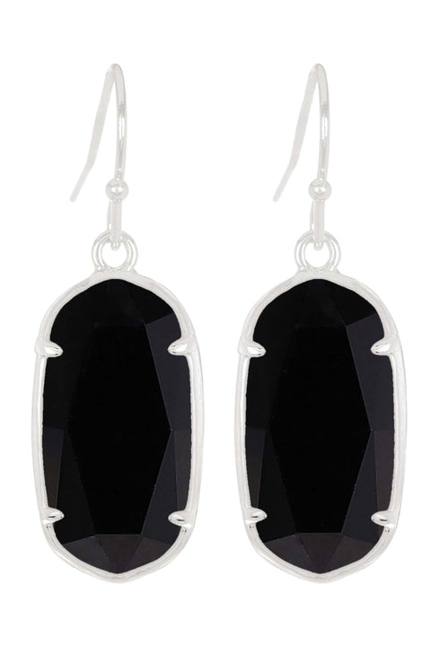 Black Onyx Casey Drop Earrings - SF