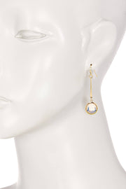 Moonstone Crystal Dangle Earrings - GF