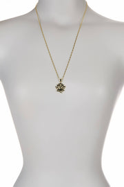 30" Lotus Pendant Necklace - GF