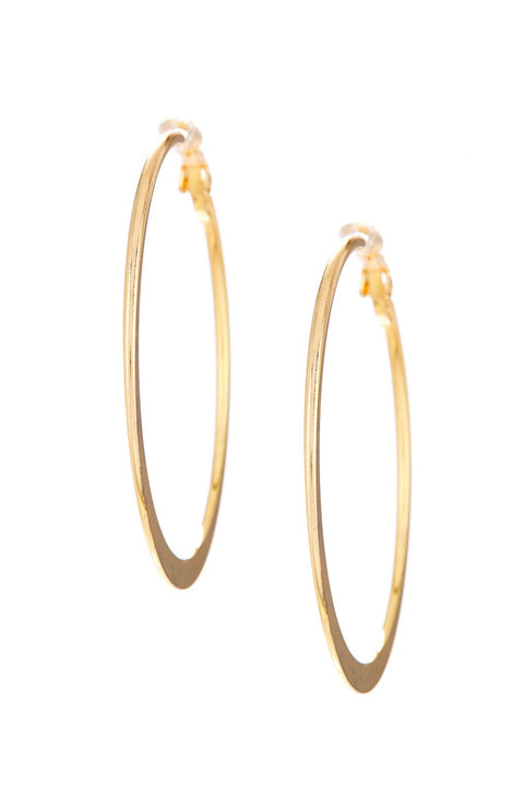 Large Hammered Lever Back Hoop Earrings - GF