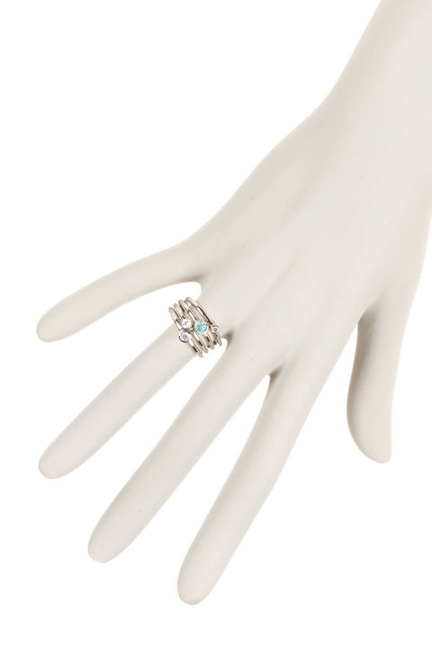 Cubic Zirconia Stack Ring Set - SF