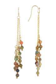 Mixed Jasper Crystal Drop Earrings - GF