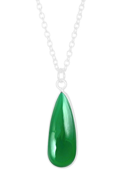 Green Onyx Pendant Necklace - SF