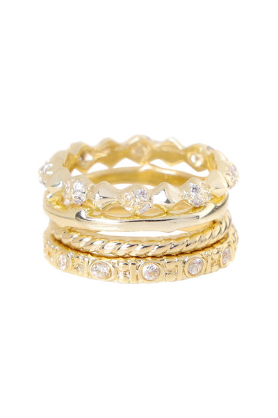 Micro Pave CZ Stack Ring Set - GF