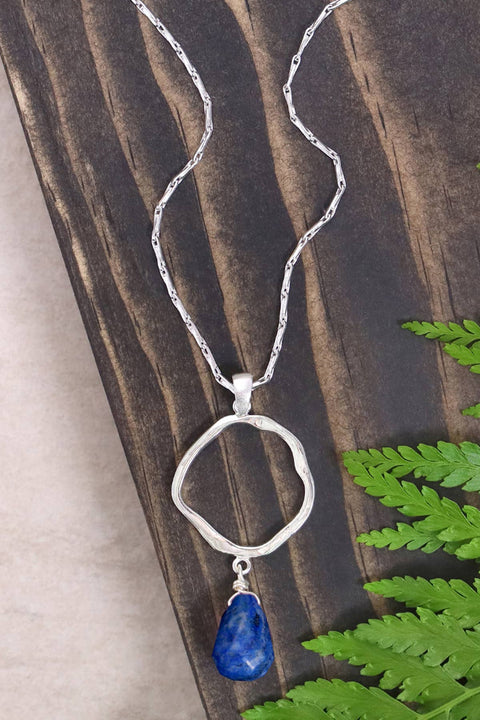 Lapis & Orbit Pendant Necklace - SF