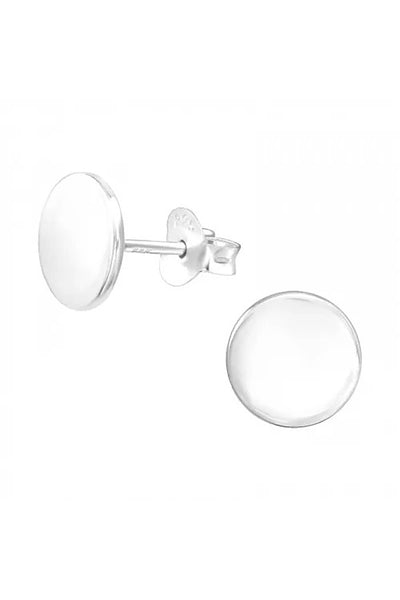 Sterling Silver Round Ear Studs - SS