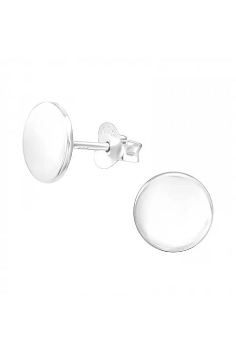 Sterling Silver Round Ear Studs - SS