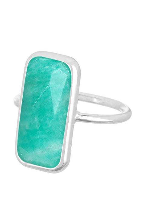 Amazonite Rectangle Ring - SF