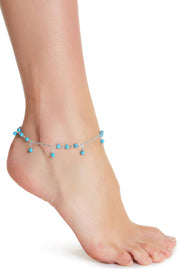 Turquoise Tucson Anklet In Silver - SF