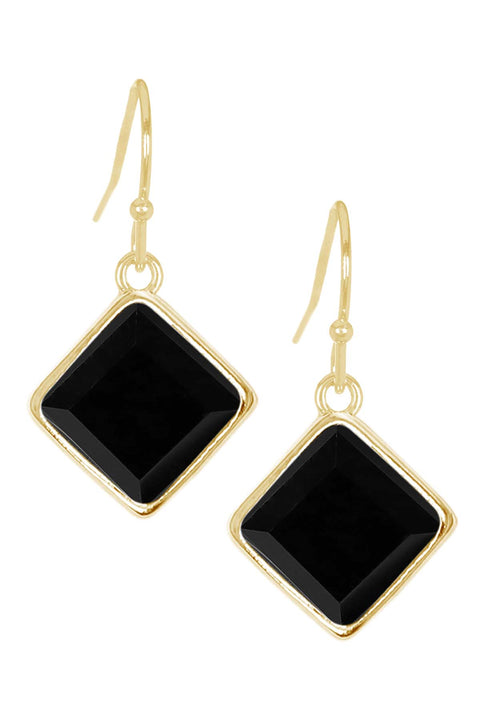 Black Onyx Rachel Drop Earrings - GF