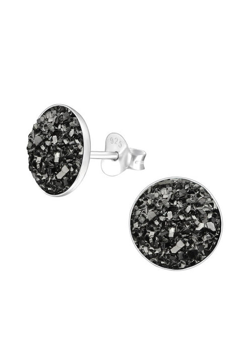 Sterling Silver Round Ear Studs - SS