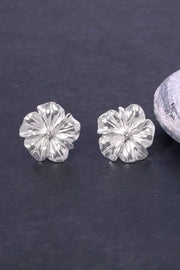 Sterling Silver Folwer Blossom Post Earrings - SS