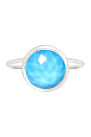 Turquoise Quartz Round Ring - SF