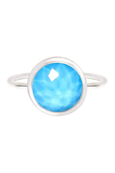 Turquoise Quartz Round Ring - SF