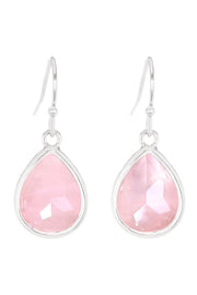 Rose Quartz Teardrop Earrings - SF