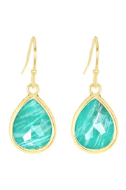 Amazonite Teardrop Earrings - GF