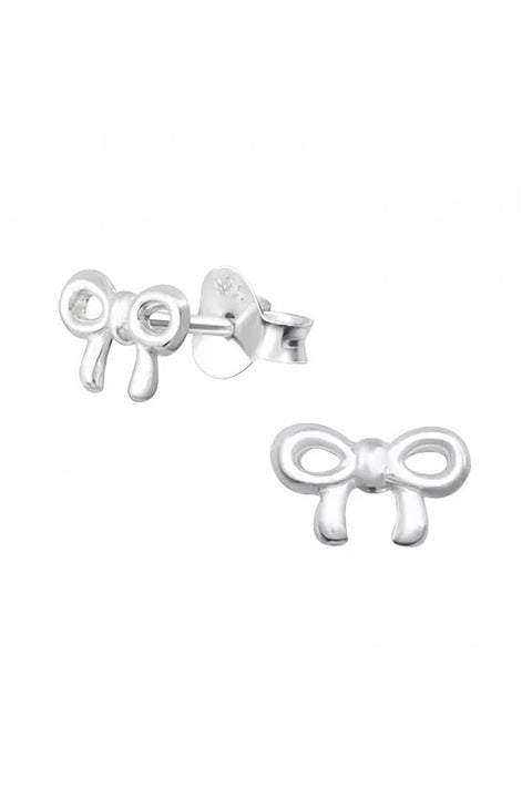 Sterling Silver Bow Ear Studs - SS