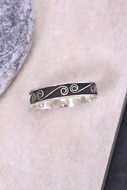 Sterling Silver Thin Bali Band Ring - SS