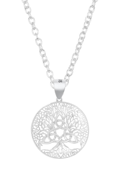 Sterling Silver Celtic Gaia Pendant Necklace - SS