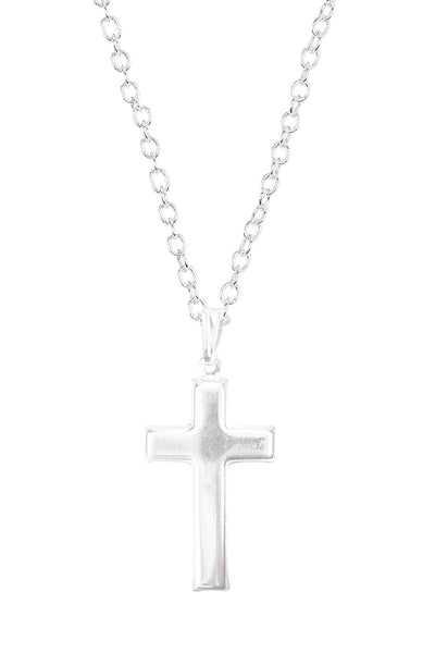 Sterling Silver Cross Pendant Necklace - SF