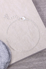 Silver Plated 2mm Cable Chain Bracelet - SP