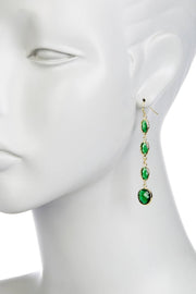 Emerald Crystal Chandelier Earrings - GF