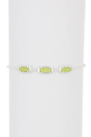 Peridot Crystal Station Bracelet - SF