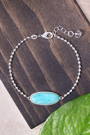 Amazonite Beaded Charm Bracelet - SF