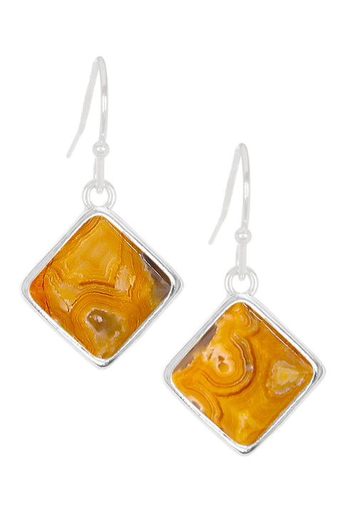 Crazy Lace Agate Rachel Drop Earrings - SF