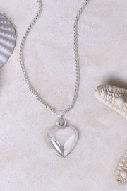 Polished Heart Pendant Necklace - SF