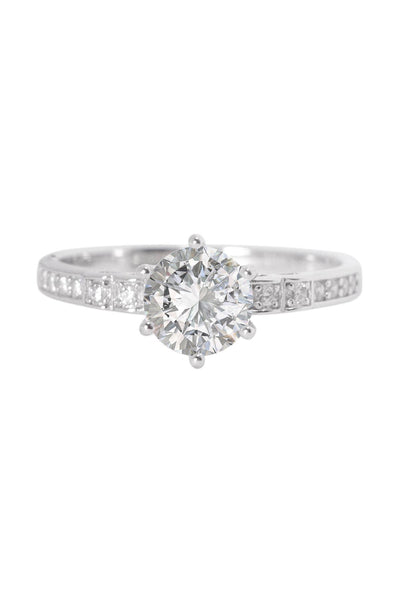 Sterling Silver Moissanite Engagement Ring - SS