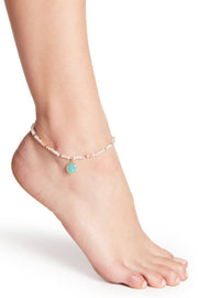 Amazonite & Austrian Crystal Anklet - GF