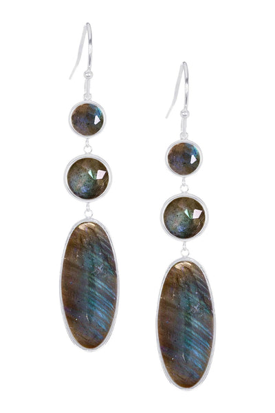 Labradorite Statement Earrings - SF