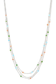 Mixed Austrian Crystal Multi Strand Necklace - SF