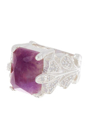 Amethyst & CZ Garden Ring - SF