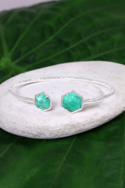 Amazonite Octagon Cuff Bracelet - SF