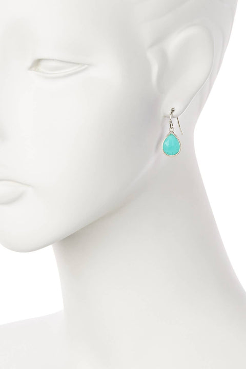 Amazonite Crystal Teardrop Earrings - SF