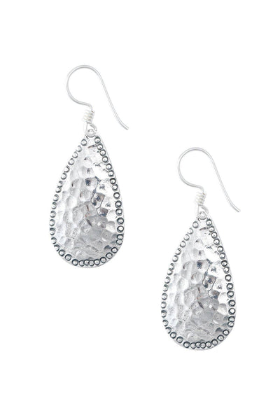 Hammered Teardop Earrings - SF